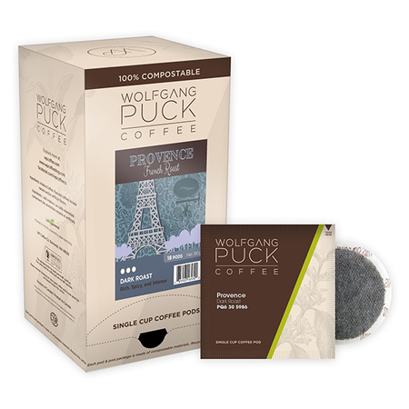 WOLFGANG PUCK COFFEE Provence French Roast Soft Coffee Pods, PK108 PK 016430
